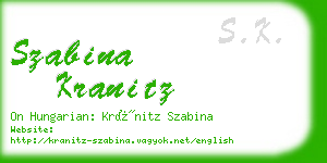 szabina kranitz business card